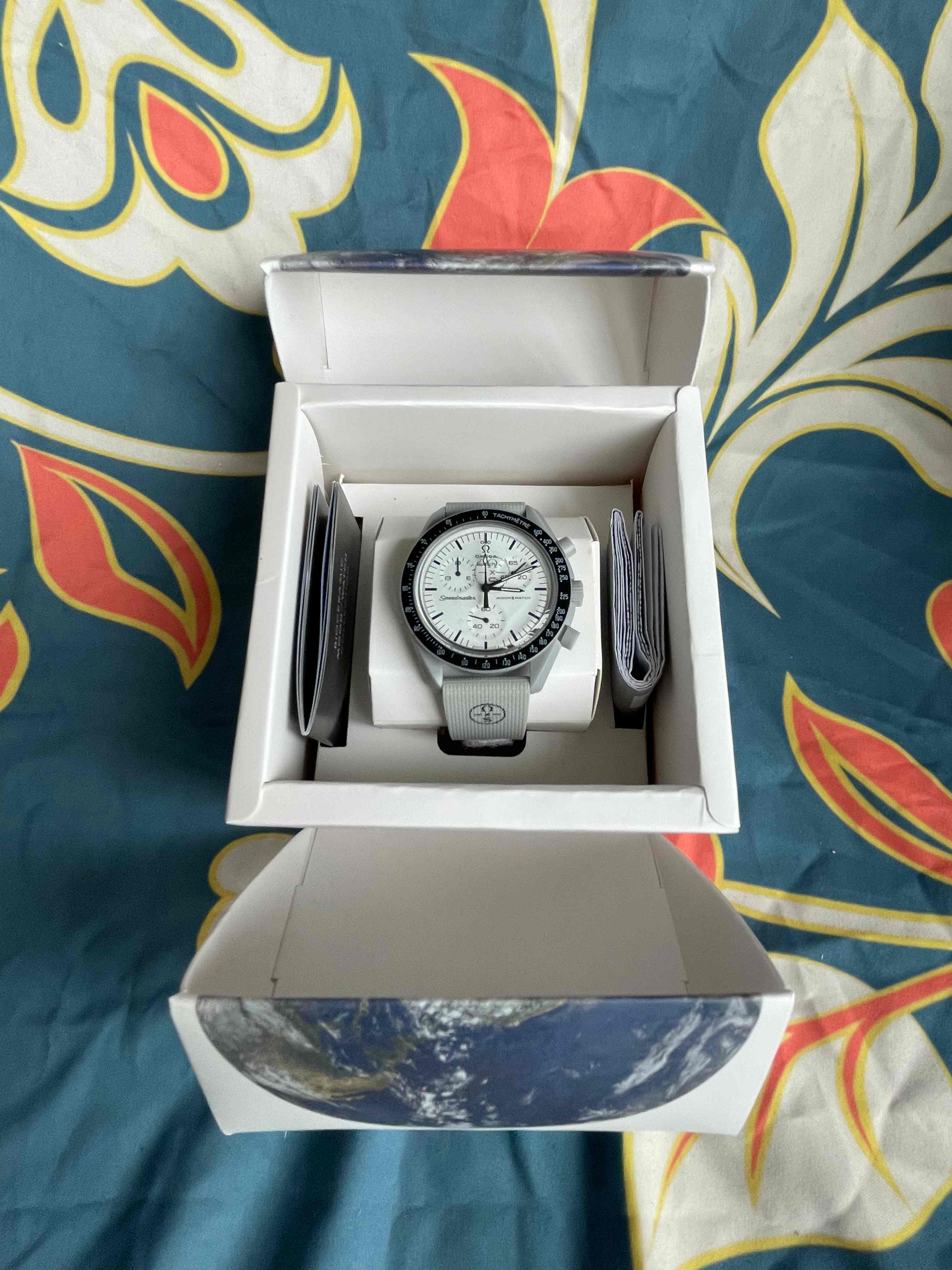 Nwot Omega X Swatch Moonswatch 1965 Mission Grey Watch